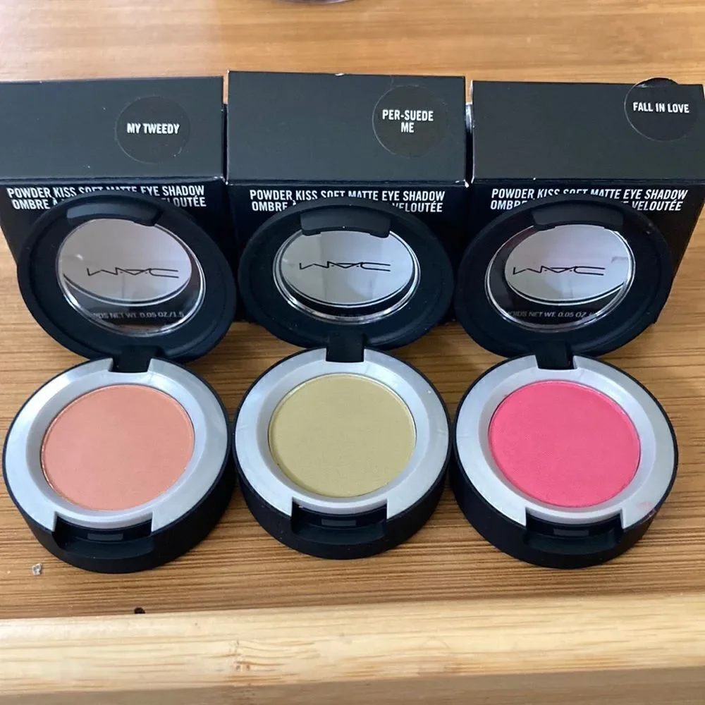 Mac Powder Soft Matte Eyeshadow-My Tweedy, Per-Suede Me & Fall In Love
